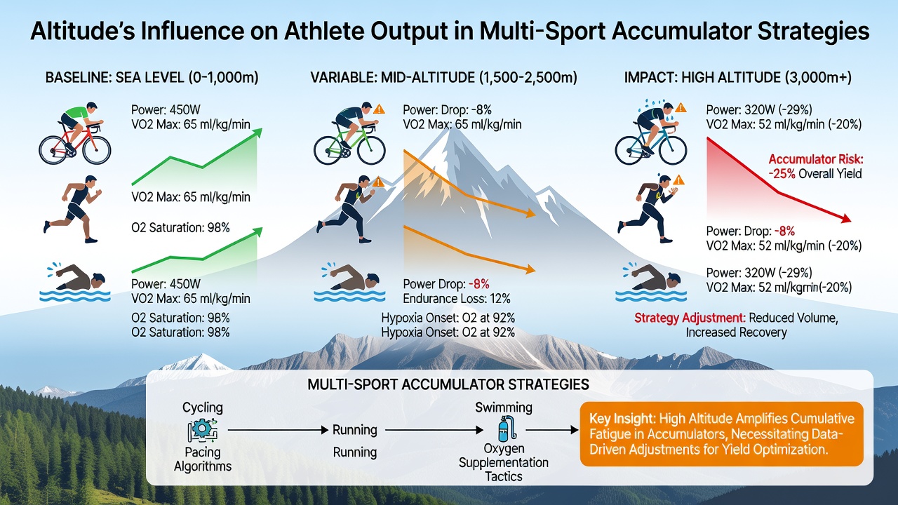 Detailed graphs showing performance metrics across altitude levels in football, tennis, basketball and horse racing