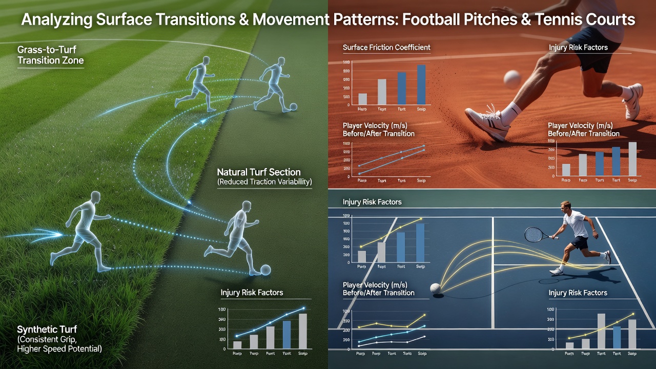 Comparative movement data charts for multi-sport surface analysis