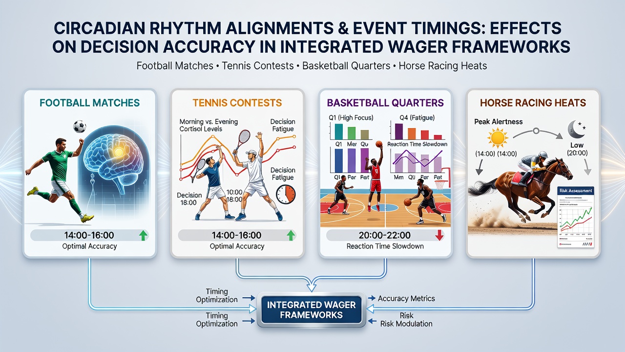 Athletes and bettors navigating circadian influences during timed sports events in integrated wagering setups