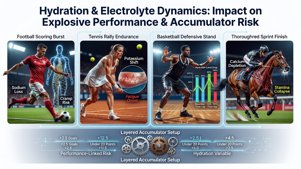 Athletes and horses showing signs of fatigue during high-intensity sports moments, illustrating hydration impacts on performance
