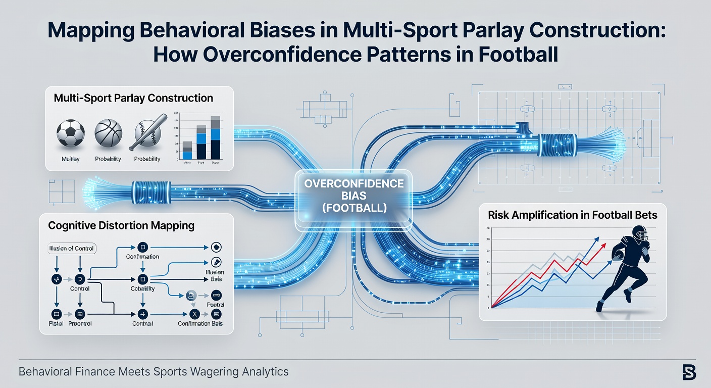 Chart illustrating win rate deviations in multi-sport parlays due to combined behavioral biases